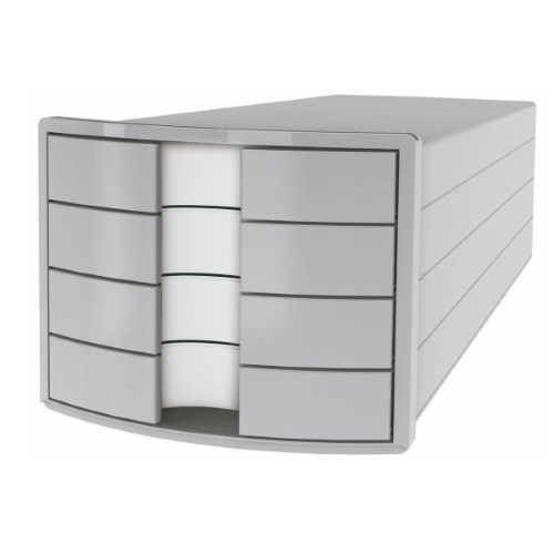 HAN IMPULS NEW DESIGN - Cassettiera - 4 cassetti - per A4, C4 - grigio chiaro
